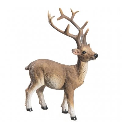 Jul-ren, Ren Dekoration Djur - Stående - Naturfärgad - 11,5cm hög - Edelweiss Design