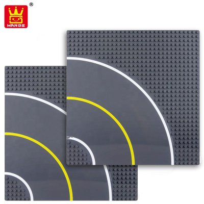 2st Vägplattor Roadplates, basplattor med väg kurva. Kompatibelt med LEGO