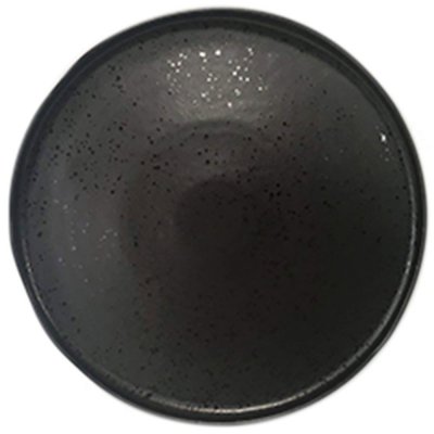 Svart serveringsfat i stengods och sammets-look - 32 cm i diameter