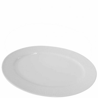 Vitt serveringsfat contour i porslin från Modern House - 36x25 cm