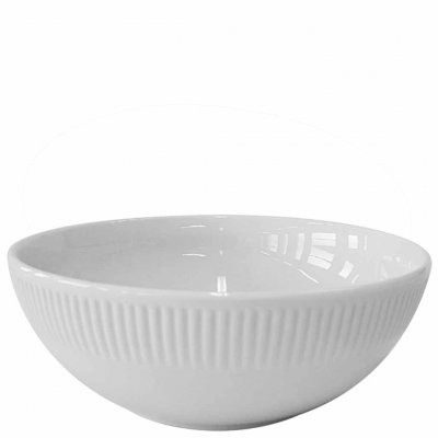 Vit serveringsskål contour i porslin från Modern House - 23 cm