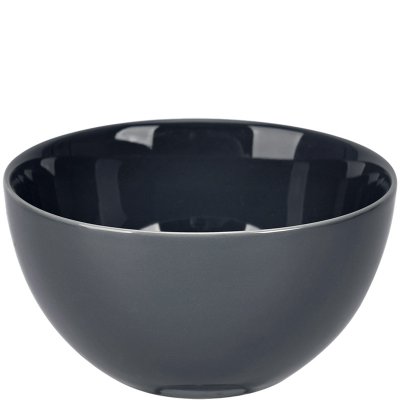 Mörkgrå skål i keramik - blank yta