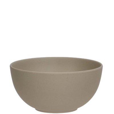 Beige, sandfärgad skål, frukostskål outdoor i PLA biologiskt nedbrytbart 15 cm bred