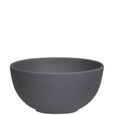 Mörk grå skål, frukostskål outdoor i PLA biologiskt nedbrytbart 15 cm bred