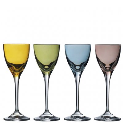 Snapsglas Joyful Magnor i 4-pack - mixade färger 15cm 6cl
