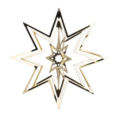Stjärna Guld julgranspynt dekoration - 8 cm