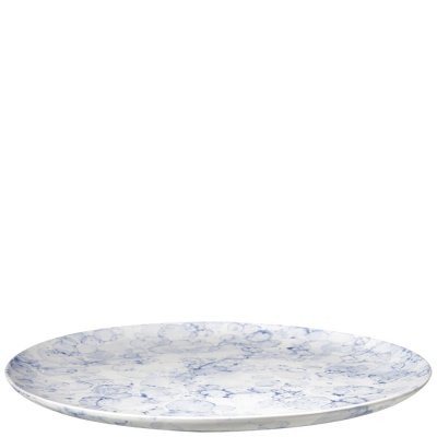 Blå och vit tallrik effect i porslin från Stiernholm - 26,5 cm
