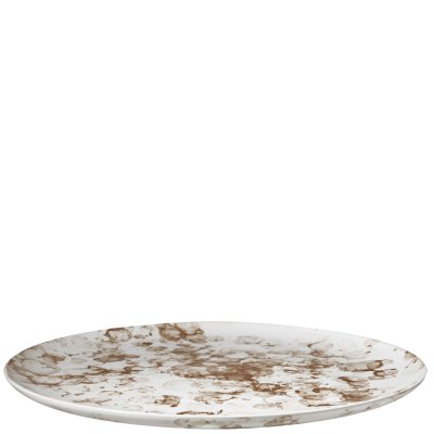Brun och vit tallrik effect i porslin från Stiernholm - 26,5 cm