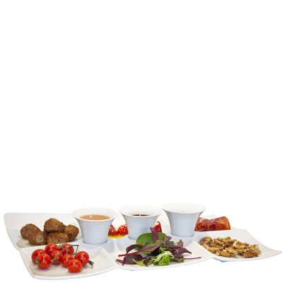 Vitt tapasfat i porslin