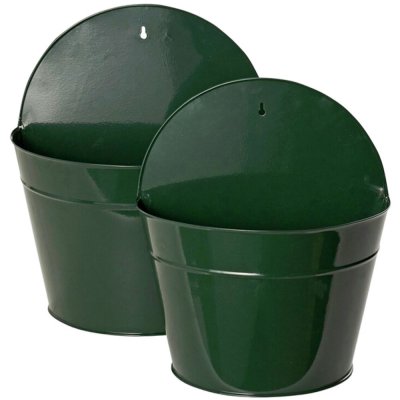 Mörkgrön Vägg-ampel, krukor 2-set Alvin från Lauvring - 31cm hög