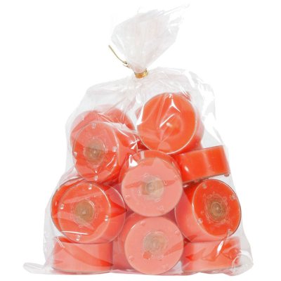 Färgade värmeljus mörk orange - i genomskinlig kopp - 20st