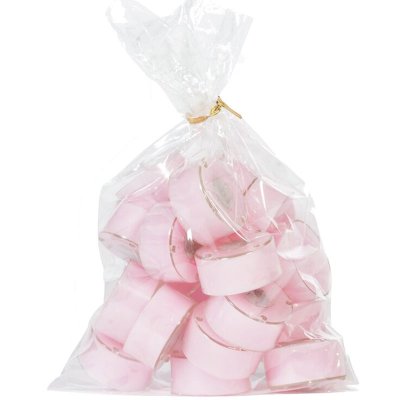 Färgade värmeljus ljus rosa - i genomskinlig kopp - 20st