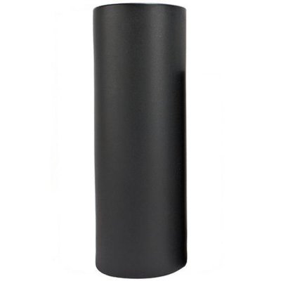 Svart vas i matt finish och cylinderformad - 40 cm hög