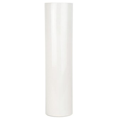 Vit hög vas i blank finish - 60 cm hög