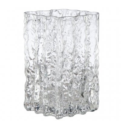 Glasvas 21cm från Edelweiss - Icey med is-mönster och romb-form