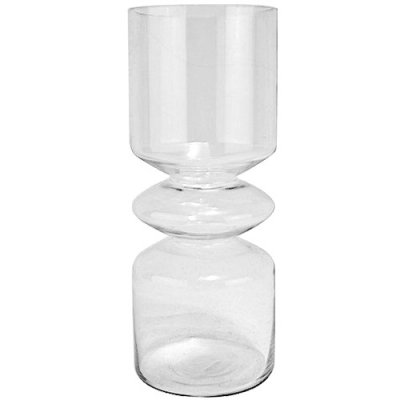 Vas i glas och vackra former med bubbla - 34 cm hög