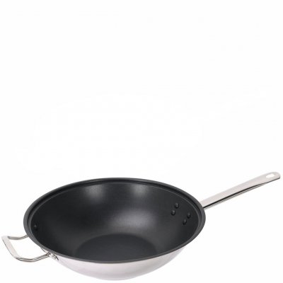 Wokpanna i blankpolerat stål - Rix Modern House 31,5 cm