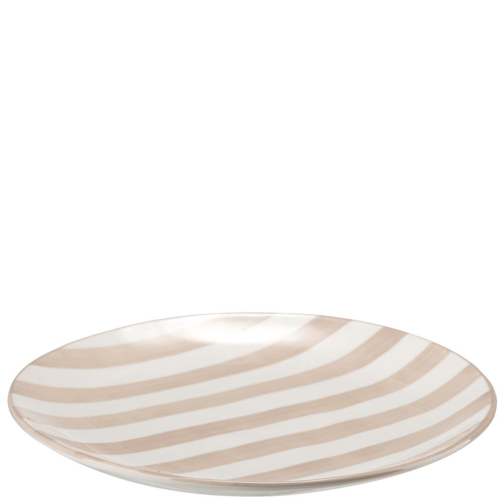 Assiett Stripes - Vit Rosa - Stiernholm &Oslash;22cm