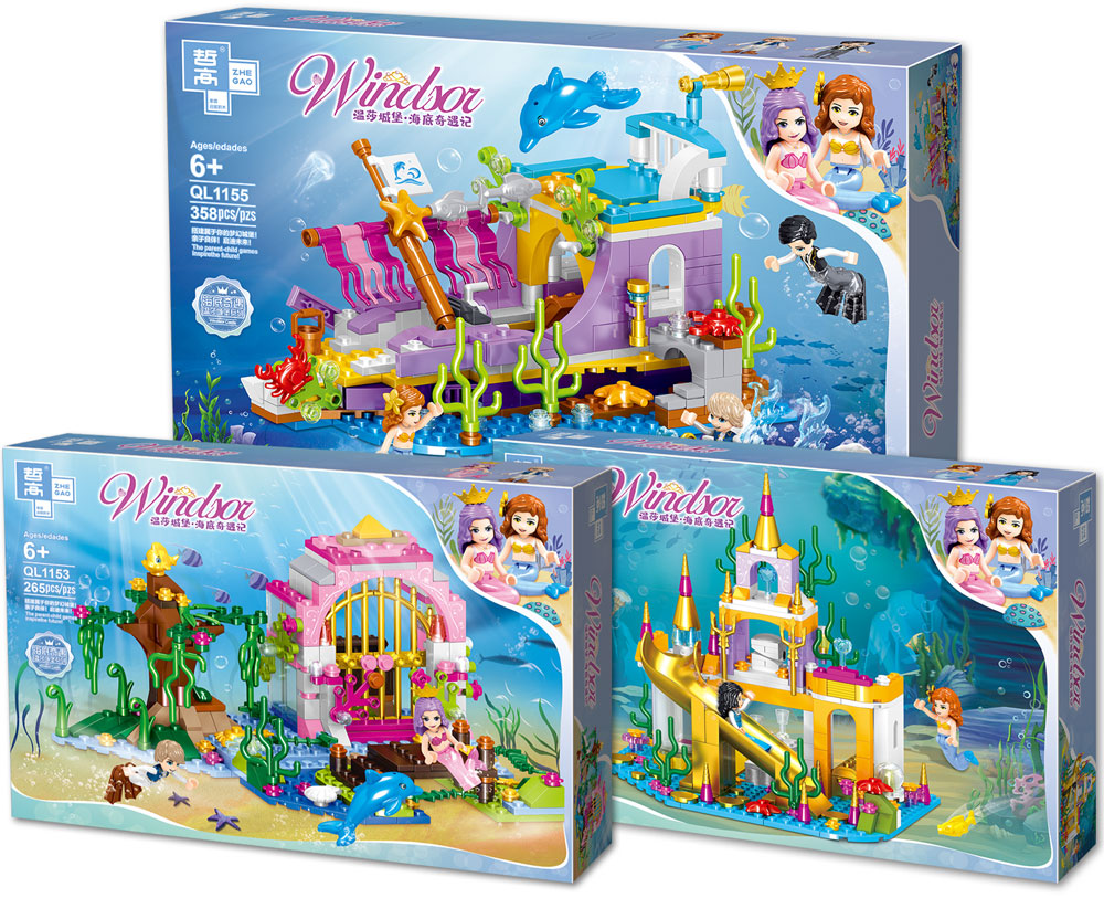 Lego kompatibla byggklossar - Äventry under havet med sjöjungfrun
