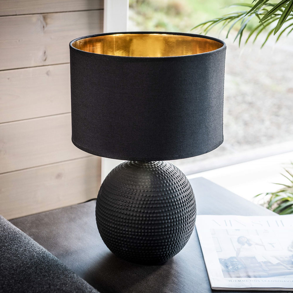 Bordslampa Chepez - Svart Keramik H39cm