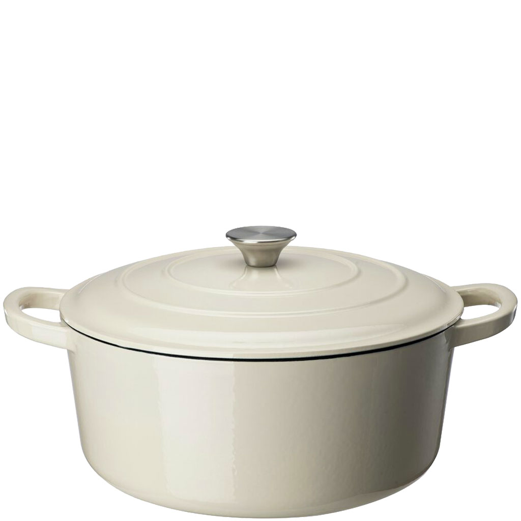 Gjutjärnsgryta Sabor Basic 6,5L - Vit Ø29CM