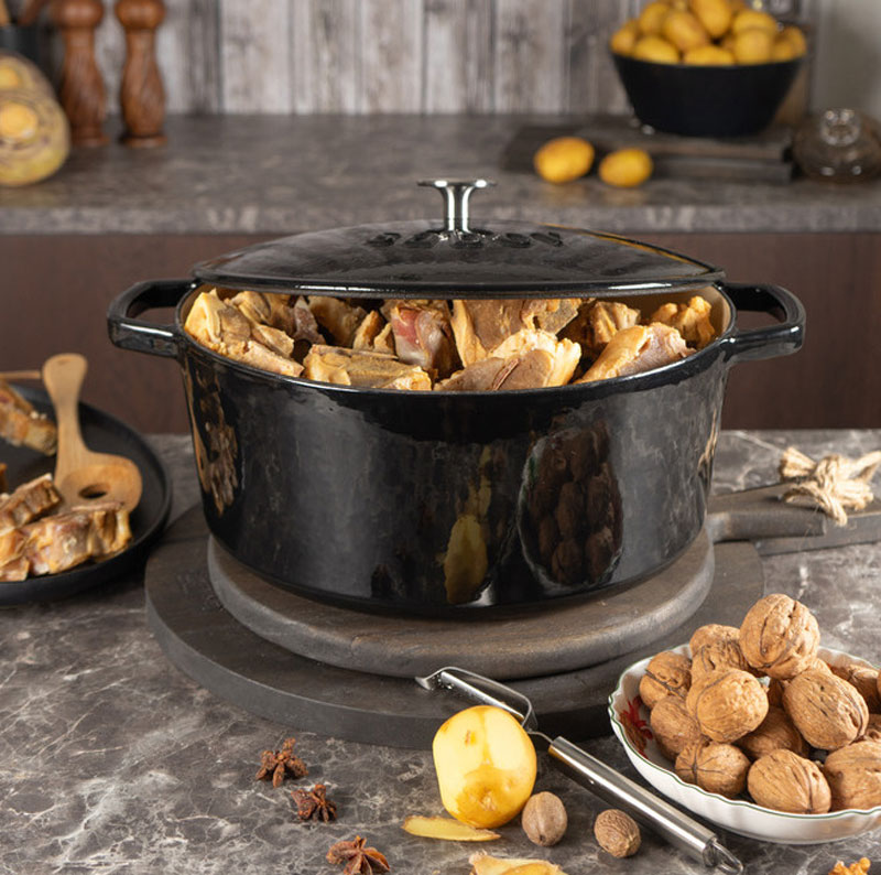 Sabor Gjutjärnsgryta i svart på 6,7 liter - REA