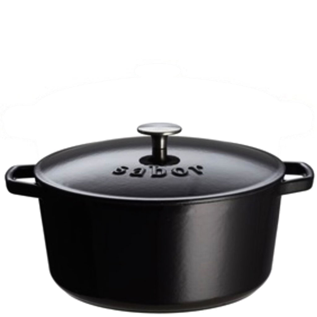 Sabor Gjutjärnsgryta i svart på 6,7 liter - REA