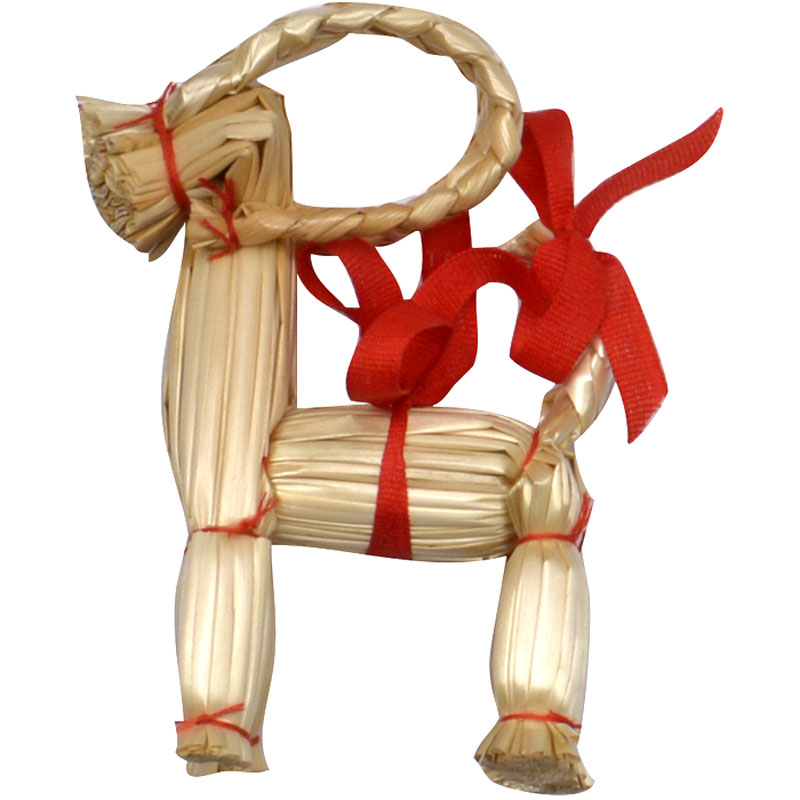 Julbock Mini - Strå Röd - 12,5cm - Hemshopen.se
