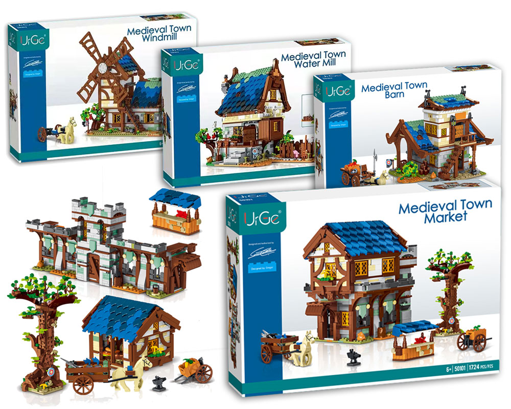 Lego kompatibla byggklossar - Medeltida stad slott