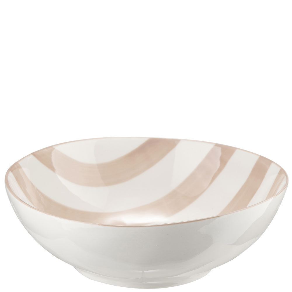 Sk&aring;l Stripes - Vit Rosa - Stiernholm &Oslash;17,5cm