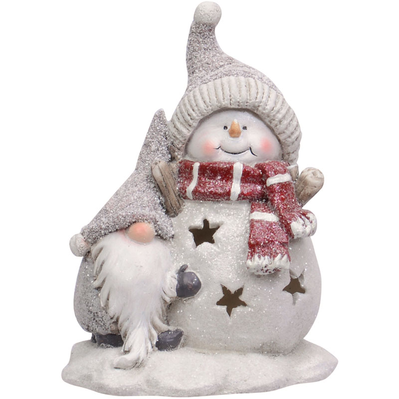 Led lampa snögubbe och tomte