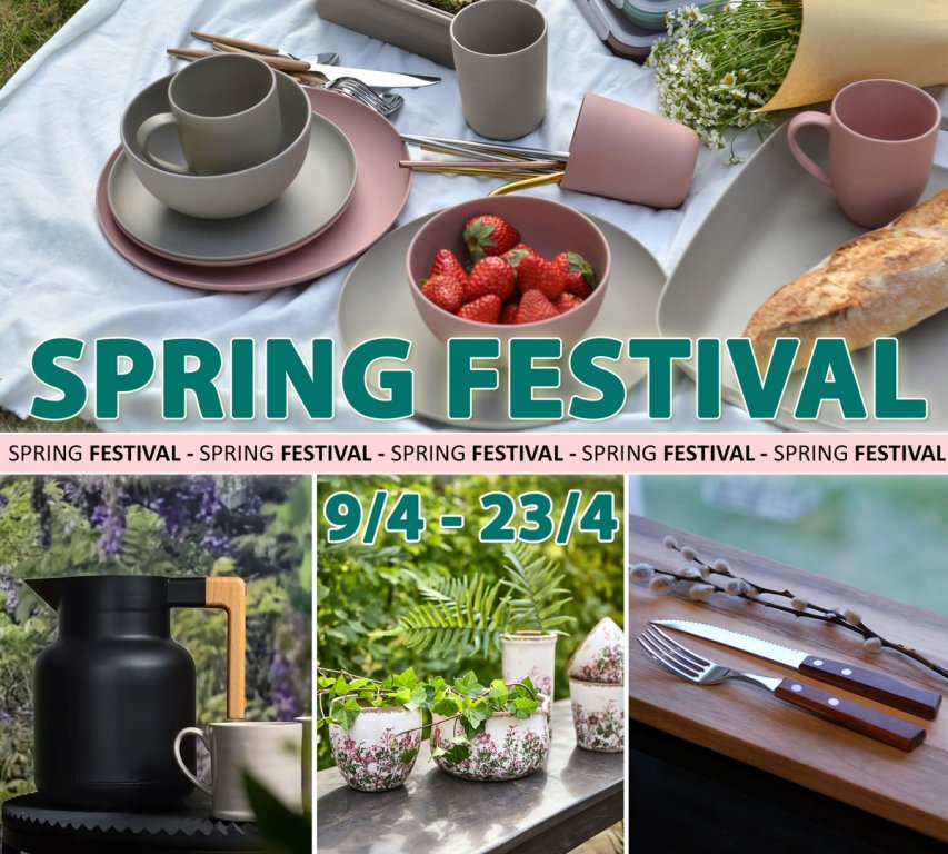 REA - Spring Festival 2025  - Glas krukor konstblommor grill och uterum REA