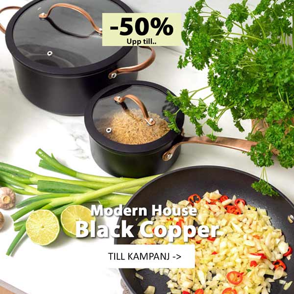 Black Copper grytor och kastruller REA - Modern House